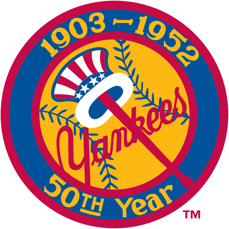 New York Yankees 1952 Anniversary Logo 02 iron on paper